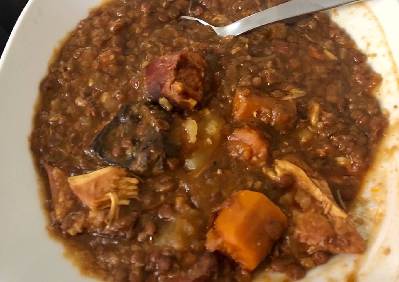 Lentejas full equip (chorizo, morcilla...)
<br />Crockpot