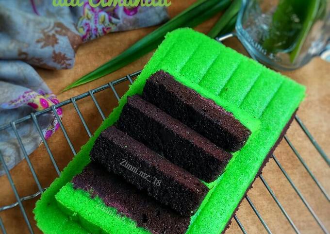 Bagaimana Menyiapkan Brownies Pandan "Kukus" ala Amanda #PR_BrowniesDcc, Lezat