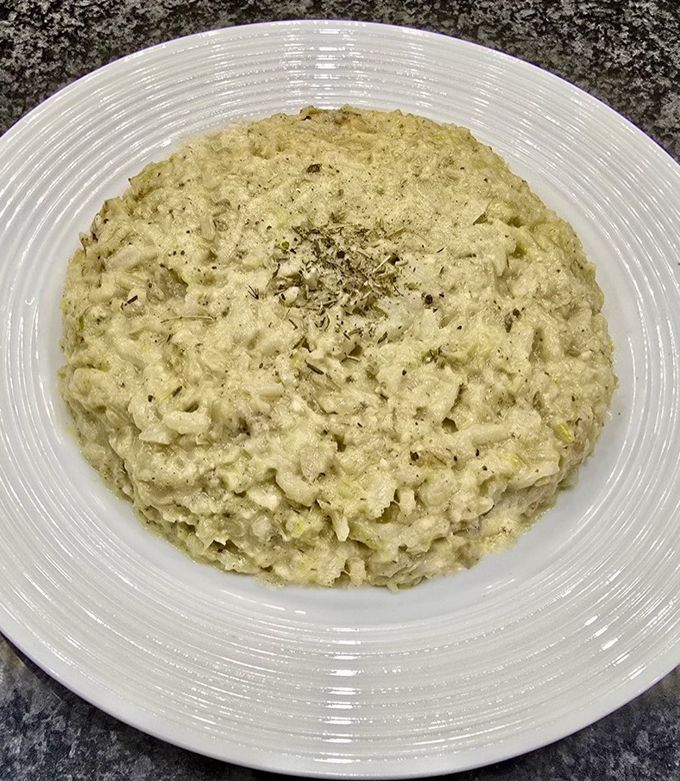 Foto di Risotto con crema di porri