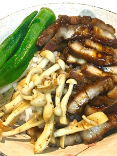 和風叉燒肉丼飯(葷+素) 的食譜成品照片