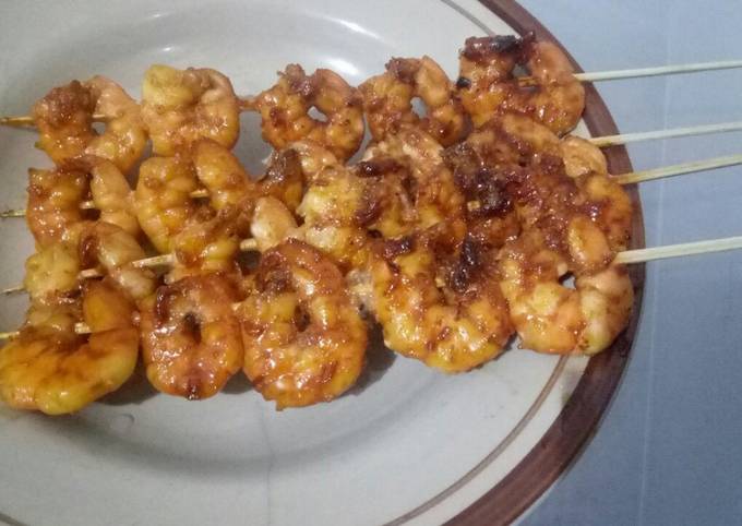 Udang bakar (Grilled) dengan saus madu