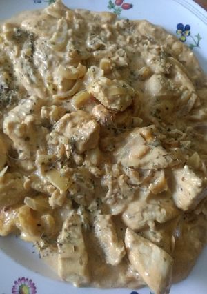 Una foto de Pollo al curry