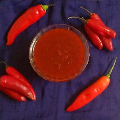 A picture of Arrabbiata sauce (pasta sauce).