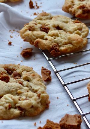 Une photo de Cookies spéculoos - chocolat blanc