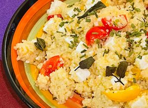 Foto di Cous cous con feta e pomodorini alla menta