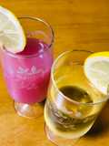Cocktail de camote (rojo)y yomeishu de cereza!!