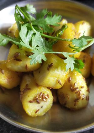 A picture of Banana sabzi.