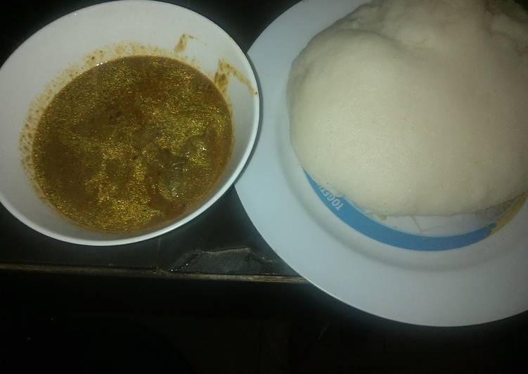 Steps to Prepare Super Quick Homemade Miyan kuka with tuwo
