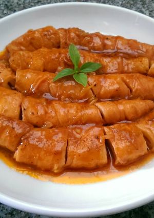 Hình của món Mì Căn Sốt Ngũ Vị (Món Chay).
