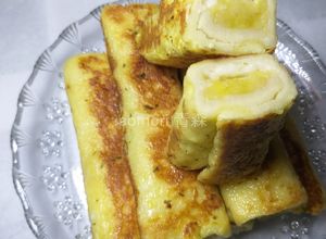 Foto resep Banana Cheese Roll French Toast / Roti Gulung Pisang Keju