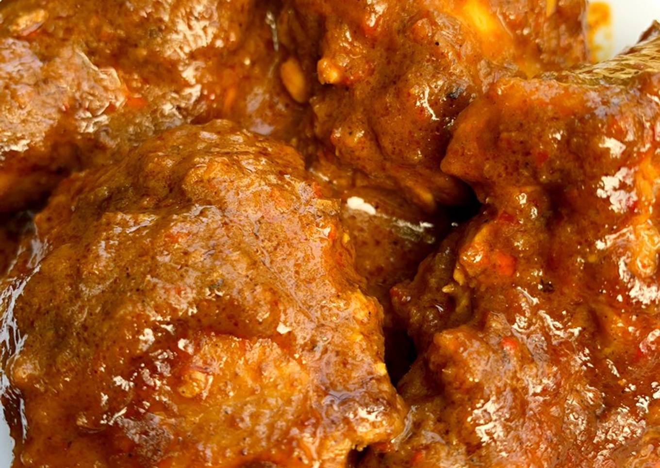 Rendang ayam bumbu instan