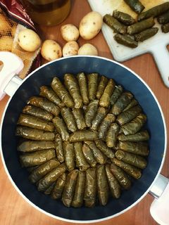 صورة لوصفة يالنجي او ورق عنب بالزيت