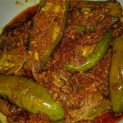 A picture of Spicy Brinjal/Begun Bahar.