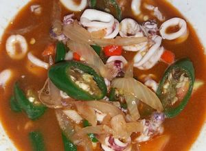 Foto resep Cumi basah pedas (simple)