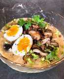 Eatclean / Cháo Yến Mạch Thịt Bằm Nấm + Trứng Lòng Đào