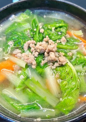 Hình của món Canh Cải Dún Thịt Bằm.