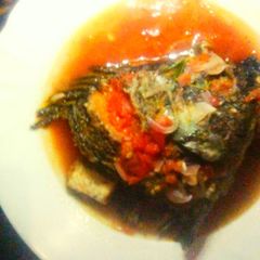 A picture of Wet fry Fish#Endofyearchallenge.