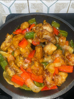 Una foto de Pollo agridulce estilo chino
