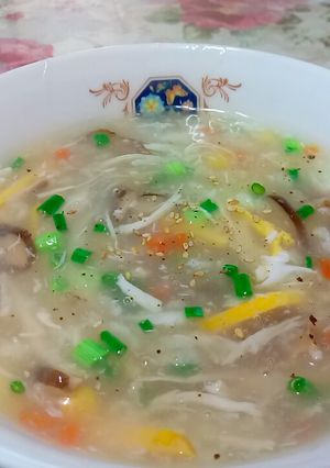 Hình của món Soup gà thơm ngon khó cưỡng.