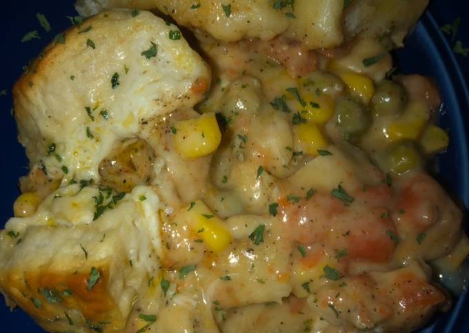 Easiest Way to Prepare Super Quick Homemade 1-Pan Easy Chicken Pot Pie Bake