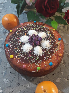 عکسی از دستور کیک پرتقالی با سس