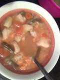 Caldo de pescado improvisado