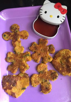 A picture of Besan pancakes.