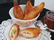 A picture of hung curd roll