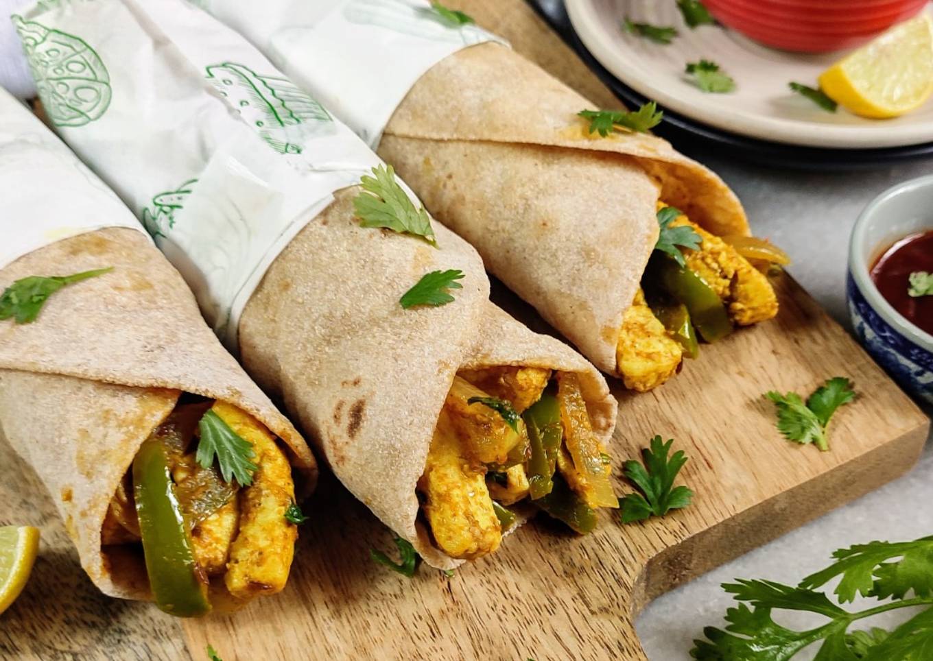 Healthy Paneer Capsicum Rolls