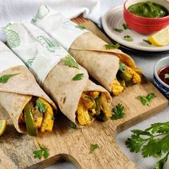 A picture of Healthy Paneer Capsicum Rolls.