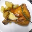 Contramuslo de pollo al romero