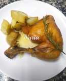 Contramuslo de pollo al romero