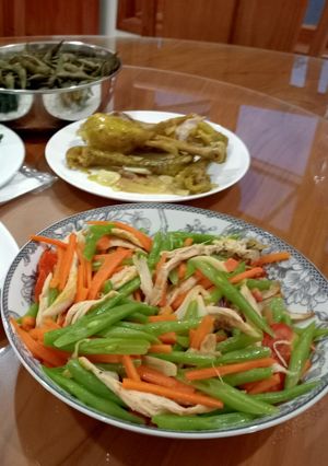 Foto resep Tumis buncis ayam suwir
