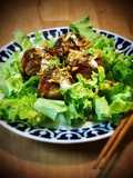 Takoyaki de pulpo con salsa Tonkatsu