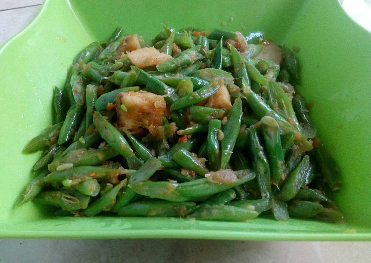 Resep Tumis buncis ikan asin ndess Lezat