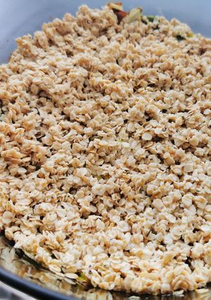Une photo de Crumble salé healthy aux poireaux
