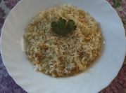 Una foto di risotto ai gamberoni