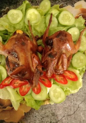 Hình của món Chim cúc nướng lò.