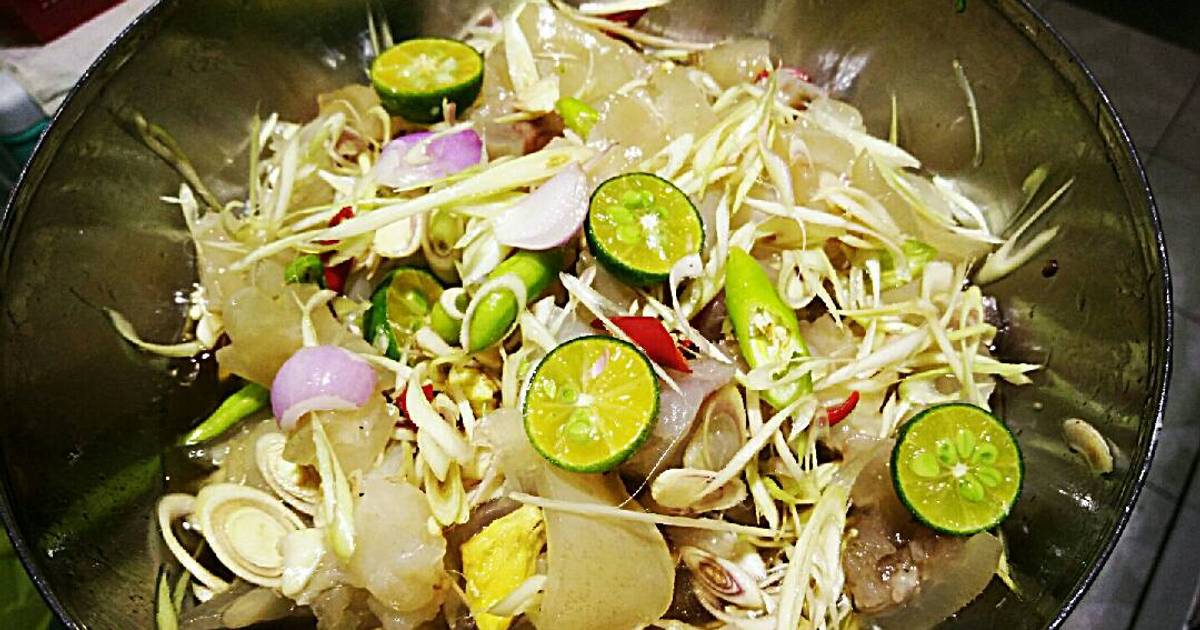 Cách thực hiện gân trườn trộn cóc non nóng bức muối bột tắc thơm và ngon, đậm vị ăn là mê