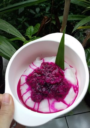 Foto resep Bubur Sumsum Buah Naga # MpasiSnack #Mpasi11bulan