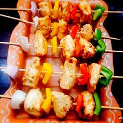 A picture of Keto Chicken Malai kebab.