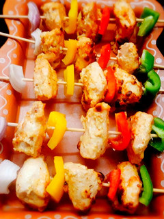 A picture of Keto Chicken Malai kebab.