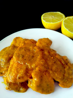 Una foto de Filetes de pavo en salsa de limón