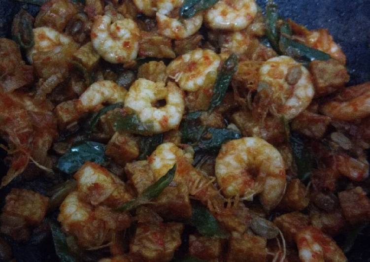 Resep Tempe Udang (Tendang) Taucho, Lezat