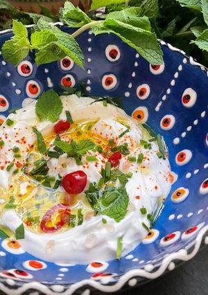 Une photo de 🍶Sauce yaourt grec herbes 🌿 du jardin 🪏