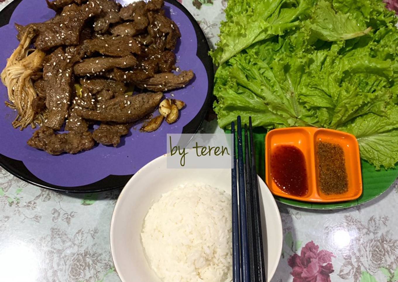 Korean beef blackpepper teriyaki