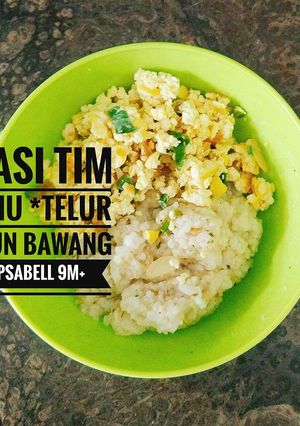 Foto resep MPASI 9 bulan Nasi Tim Tahu
