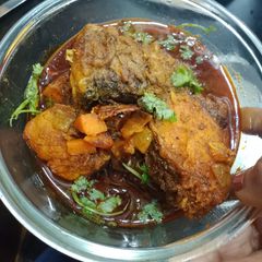 A picture of Bengali Recipes Dhanya Patta Aar Kacha Lonka Rui Mach.