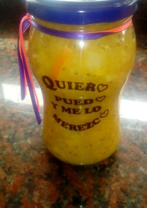 Una foto de Mermelada de naranjas, pera y manzana con Chía!! 🍎🍐🍊👌👌👌👌