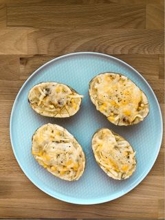 Una foto de Patatas gratinadas en microondas
